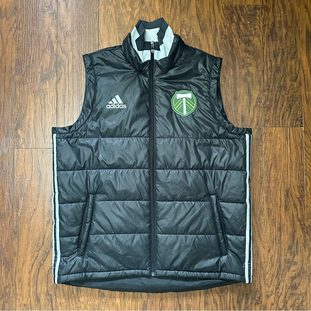 Adidas Portland Timbers employee down vest mens XL